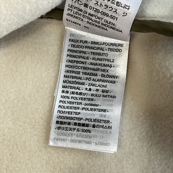 Levis Nola Shacket Shirt Jacket Almond Buff White Size XL NWT - Picture 15 of 15